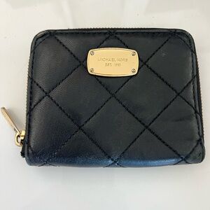 Michael Kors Black Quilted Leather Wallet